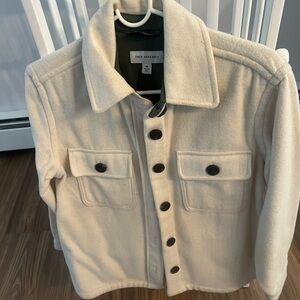Beige Button-Up ShirtJacket